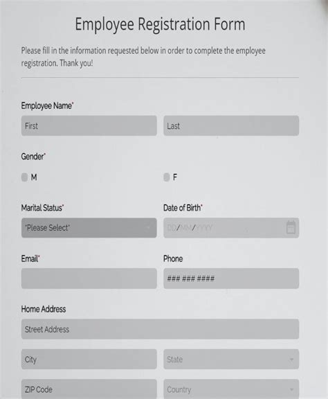 Employee Registration Form In Java