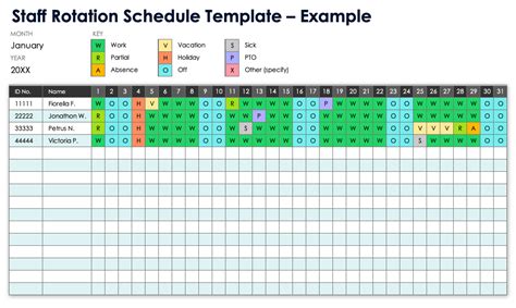Free Printable Rotating Schedule Templates [Word, Excel]