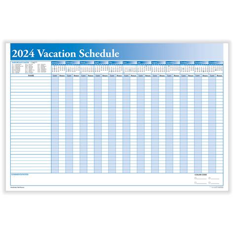 employee vacation calendar 2024