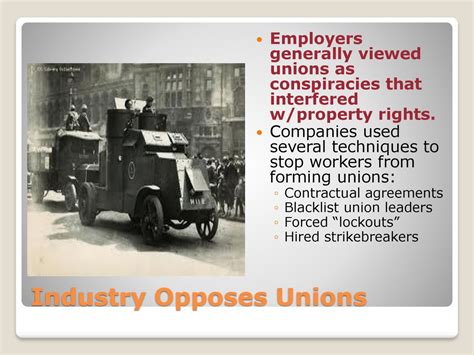 employers generally viewed unions as