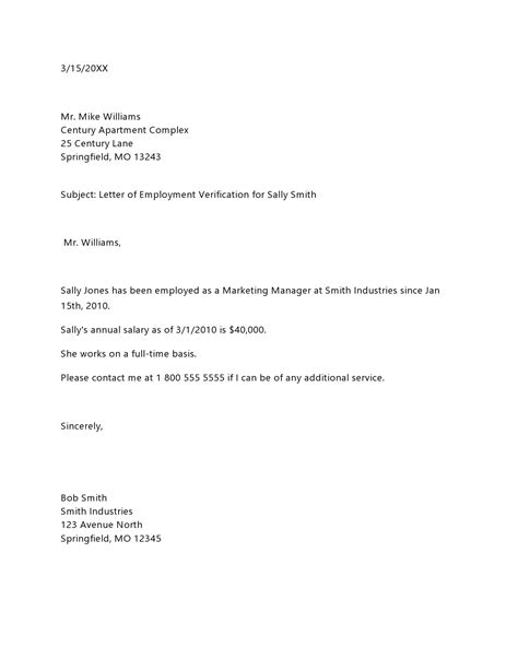 Verification of Employment Letter 9+ Examples, Format, Sample Examples