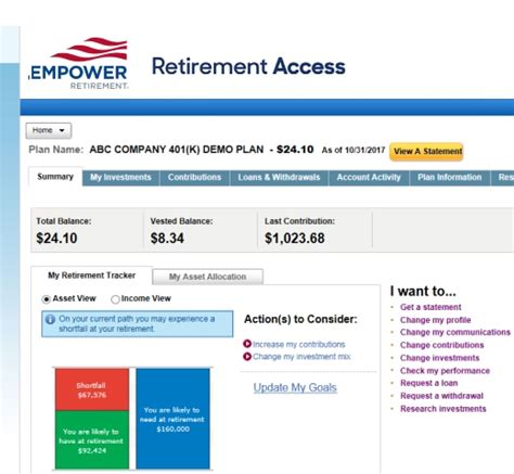 empower retirement account number