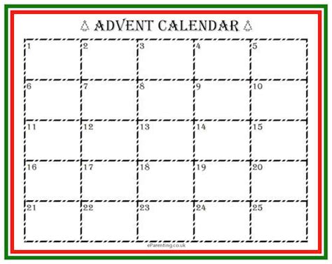 empty advent calendar 2023