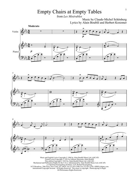 Empty Chairs At Empty Tables Highest Note