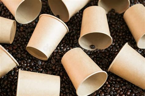 Empty Disposable Coffee Cups