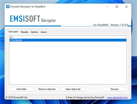 Emsisoft Deadbolt Decryptor