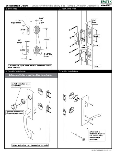 Emtek Nashville Single Cylinder Handleset Waybuild