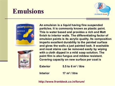 Emulsion Paint Definition Construction