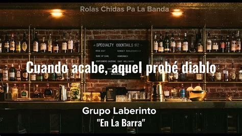 en la barra letra