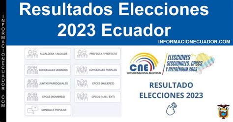 en vivo elecciones ecuador 2023
