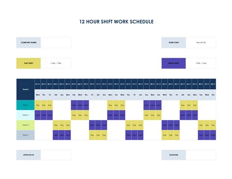 En12 Hour Shift Template Excel