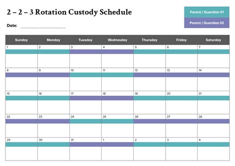 En2 2 3 Custody Schedule Template