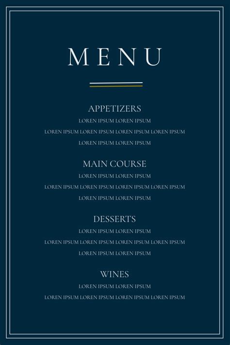 En3 Course Menu Template