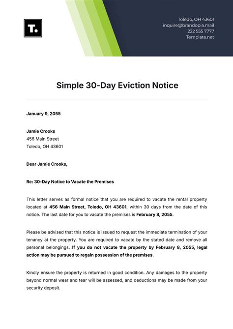 En30 Day Eviction Template