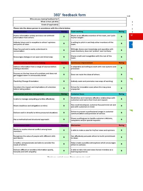 En360 Degree Feedback Template Excel