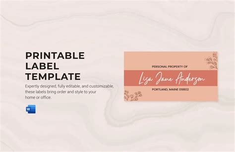 En4X3 Label Template