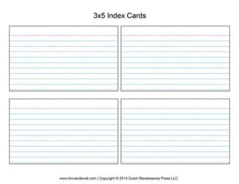 En4X6 Index Card Template Google Docs