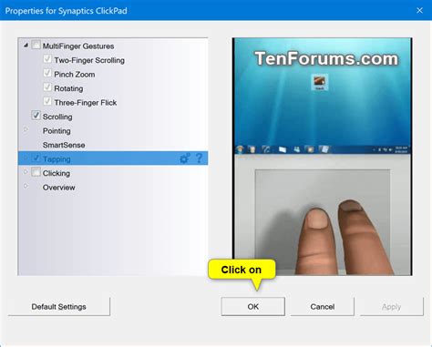 Enable or Disable Double Tap to Enable or Disable Touchpad in Windows