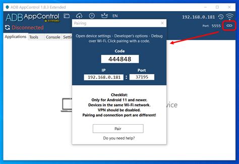 Enable App Using Adb