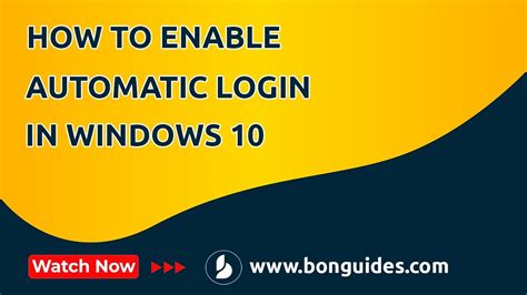 enable automatic log in