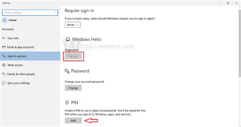 enable fingerprint sign in windows 10 domain