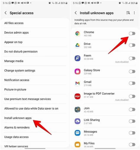 Enable Installing Apps From Unknown Sources