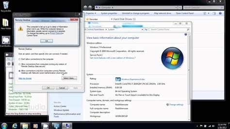 enable remote desktop windows 7
