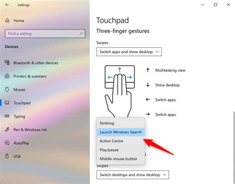 enable touchpad windows 10 surface