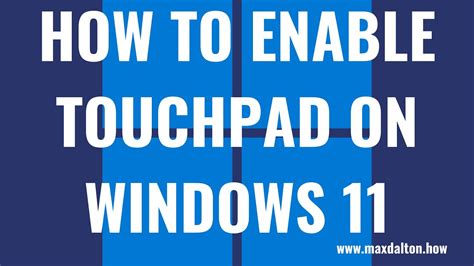 enable touchpad windows 11