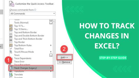 Enable Tracking Changes In Excel