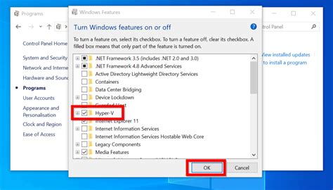 enable virtualization windows 10 in settings
