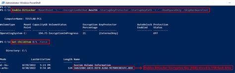 Enable-Bitlocker Tpm And Recovery Password Powershell