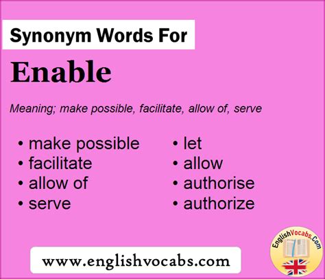enabler synonyms in english