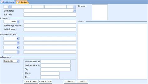 Enaccess Contact Database Template
