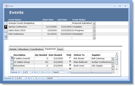Enaccess Database Form Templates