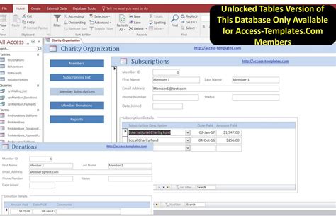 Enaccess Database Forms Templates