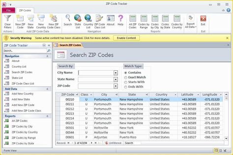 Enaccess Database Templates