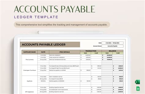 Enaccounts Payable Excel Template Free