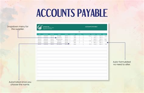 Enaccounts Payable Template Excel