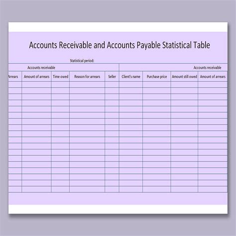 Enaccounts Receivable Excel Spreadsheet Template Free