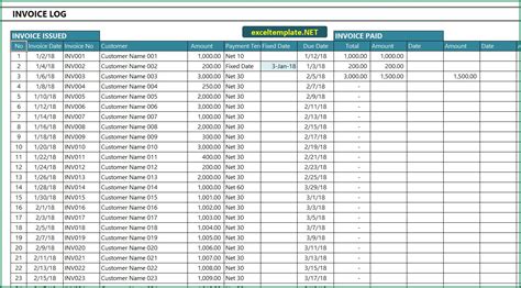 Enaccounts Receivable Excel Template