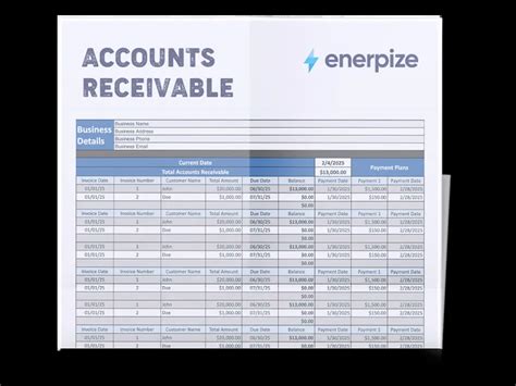 Enaccounts Receivable Excel Template Free