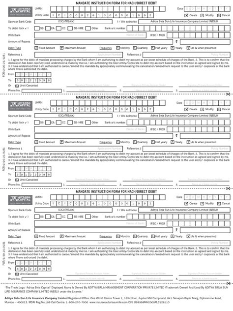 Enach Request Form Template