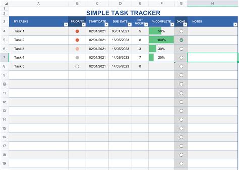 Enaction Tracker Template Excel