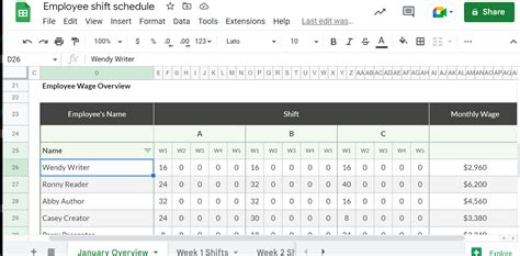 Enactivity Scheduling Template