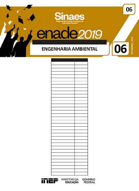 enade 2019 prova e gabarito