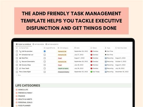 Enadhd Friendly Notion Template