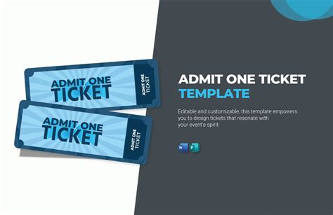 Enadmit One Ticket Template