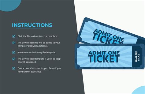 Enadmit One Ticket Template Word