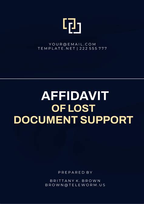 Enaffidavit Of Support Template